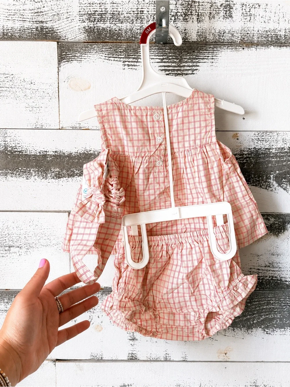 Carter's Pink Gingham Two-Piece Top and Bloomer Set